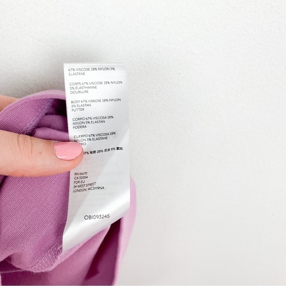 NWT Urban Outfitters Pink/Rose Purple Mini Tube Dress Sz S - Picture 11 of 11